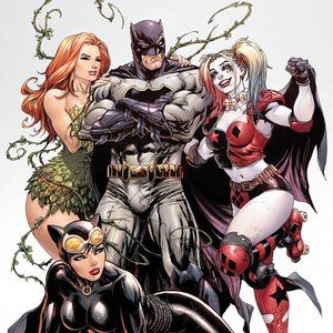 Batman - Rebirth silk canvas Fabric Poster (36" x 24")